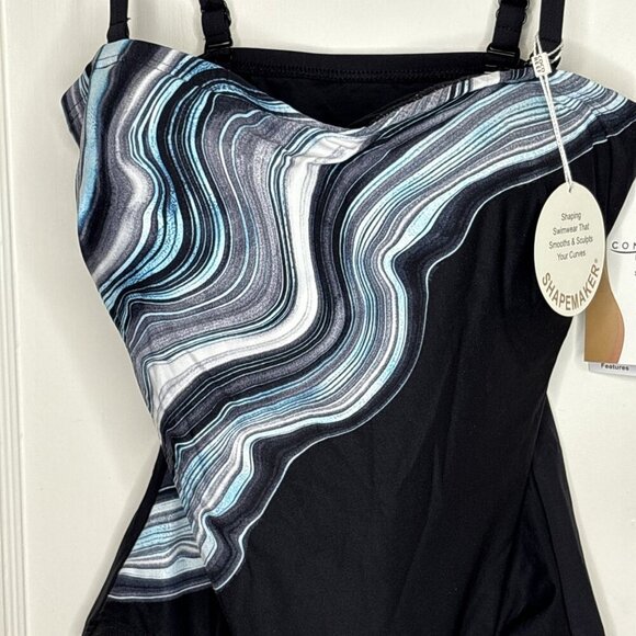 Contours by CoCo Reef NWT One Piece ShapeMaker Bra Sized Bathingsuit Size 10/34C - Picture 4 of 9